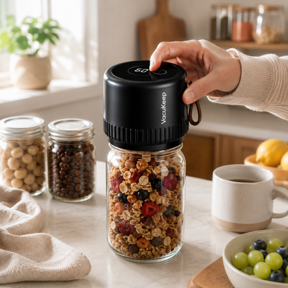 Velna Vacuum Food Preserver — vacuum bag being sealed