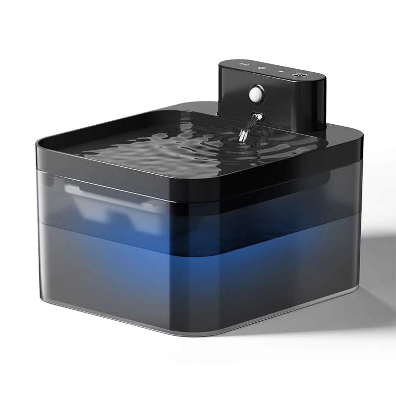 Velna Pet Water Fountain with a dog drinking
