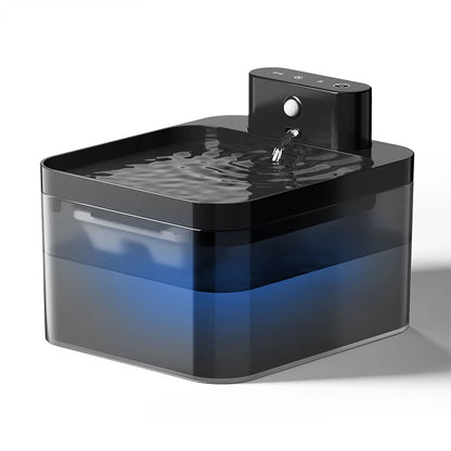 Velna Pet Water Fountain with a dog drinking