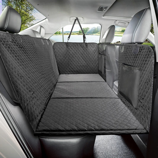 Velna Dog Car Seat Cover installed across the back seat