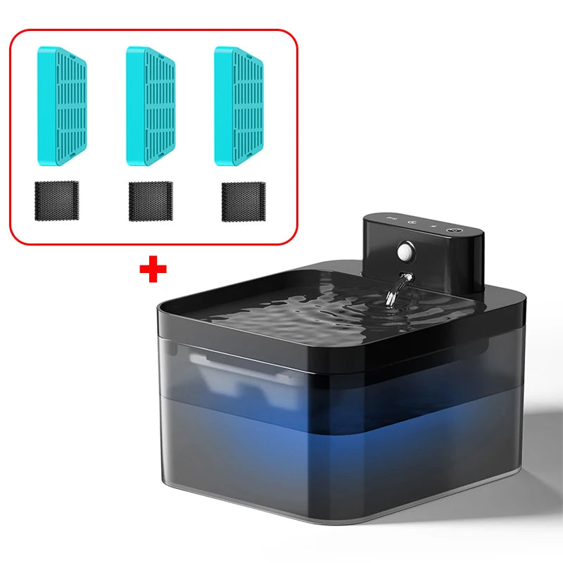 Velna Pet Water Fountain with three replacement filters included