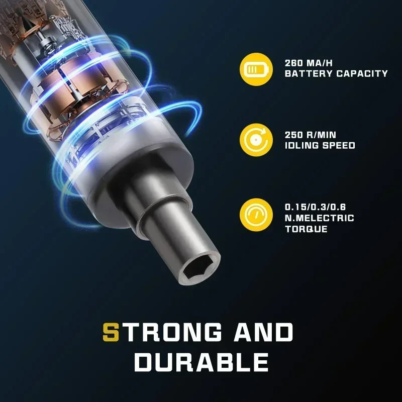 Velna Cordless Electric Screwdriver – 3-Speed Precision Set