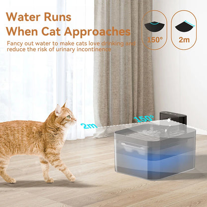Velna Pet Water Fountain wireless placement in a living room