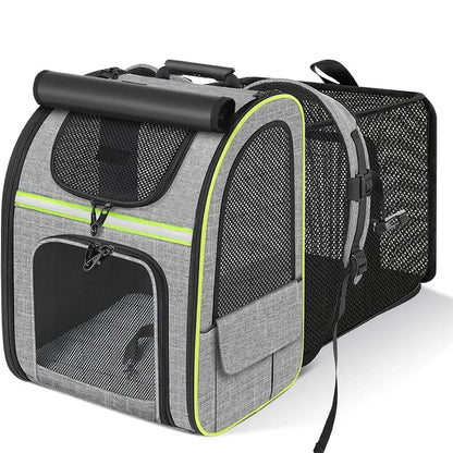 Velna Pet Backpack Carrier in grayish green