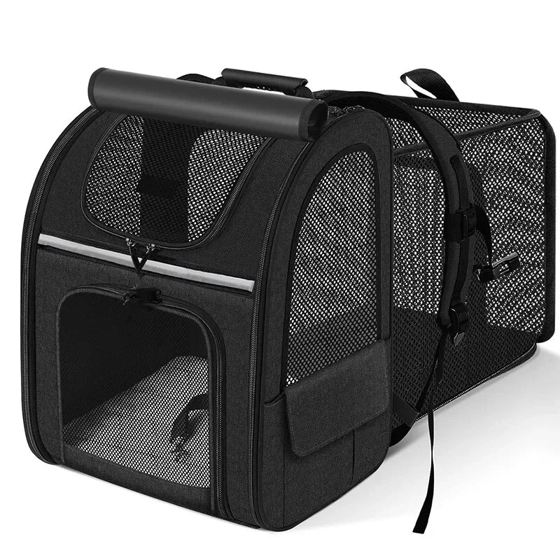 Velna Pet Backpack Carrier interior with safety tether