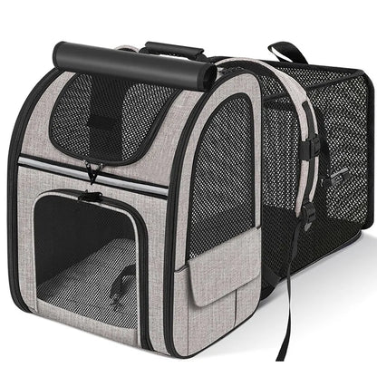 Velna Pet Backpack Carrier in dark gray