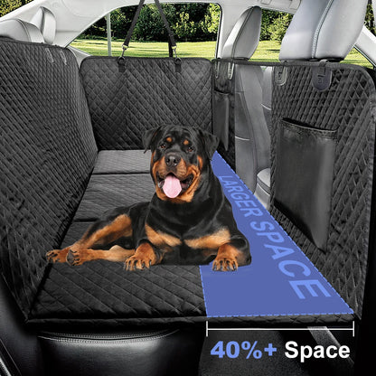 Velna Dog Car Seat Cover with a dog lying on the flat surface