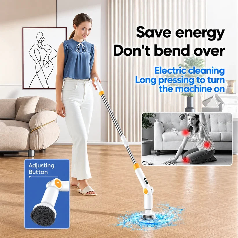 Velna 8-in-1 Electric Spin Scrubber – Cordless Power Scrubber