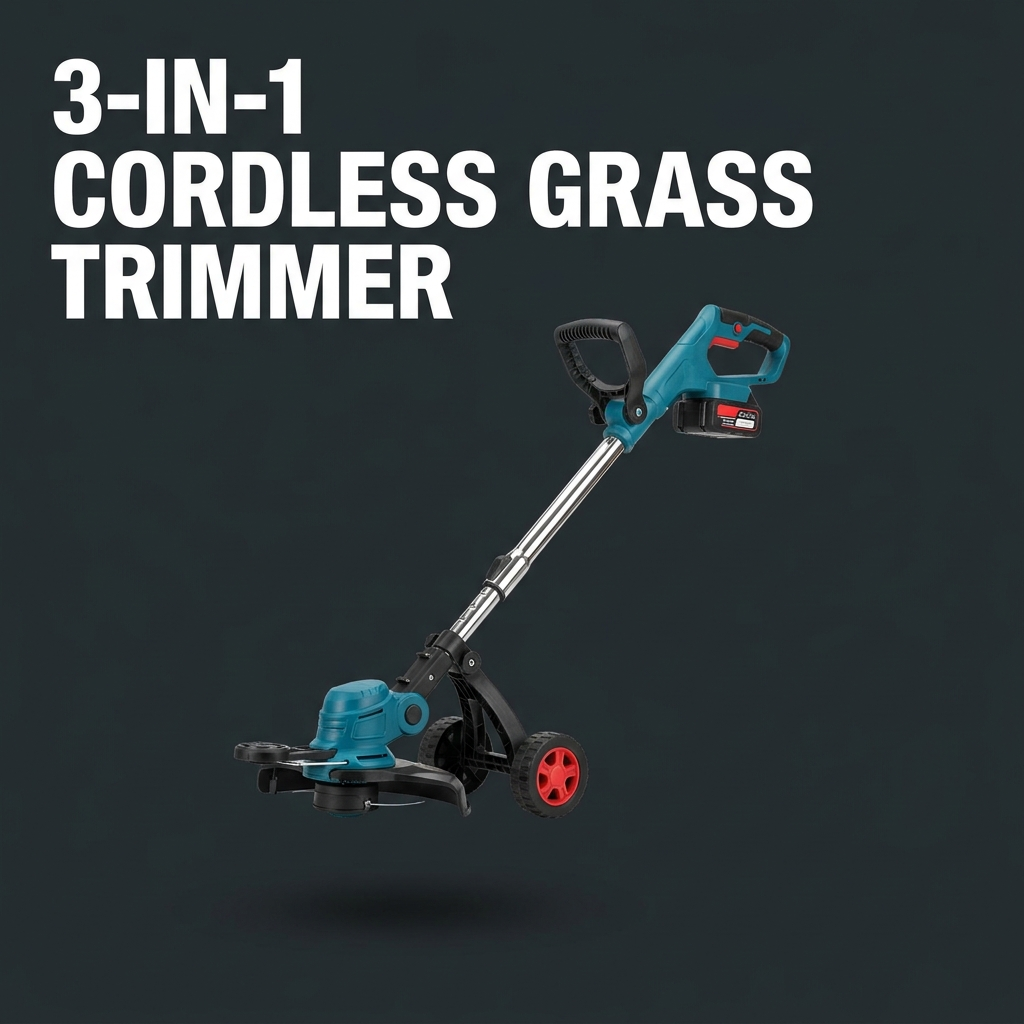 Velna 3-in-1 Cordless Grass Trimmer, Weed Eater, Mower and Edger