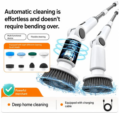 Velna 8-in-1 Electric Spin Scrubber – Cordless Power Scrubber